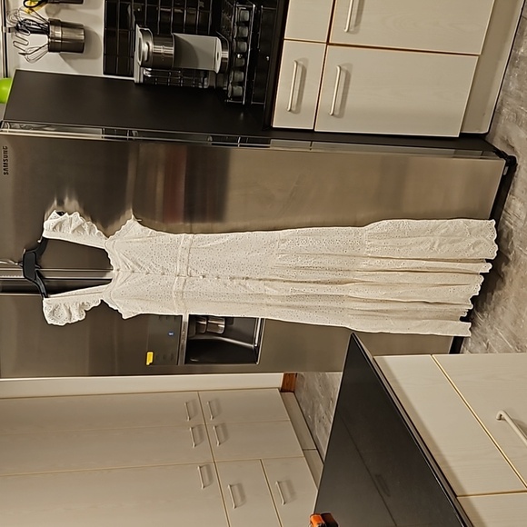 💕VERONICA BEARD💕 Aislin Broderie Anglaise Eyelet Cotton Maxi Dress White 6 NWT - Picture 11 of 16